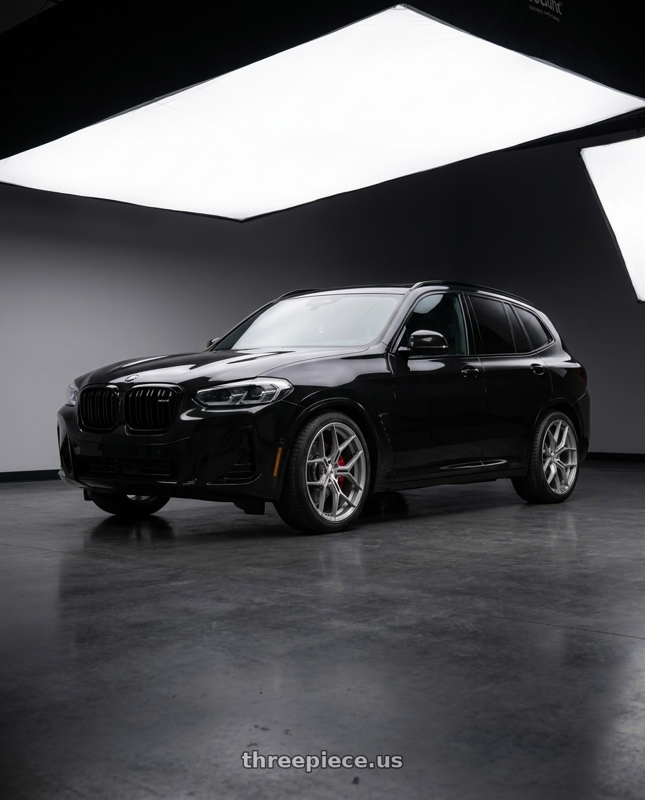 2024 BMW X3 M40i with Asanti Black ABL-37 MONARCH 5X112 20X9 +38 TITANIUM BRUSHED wheels