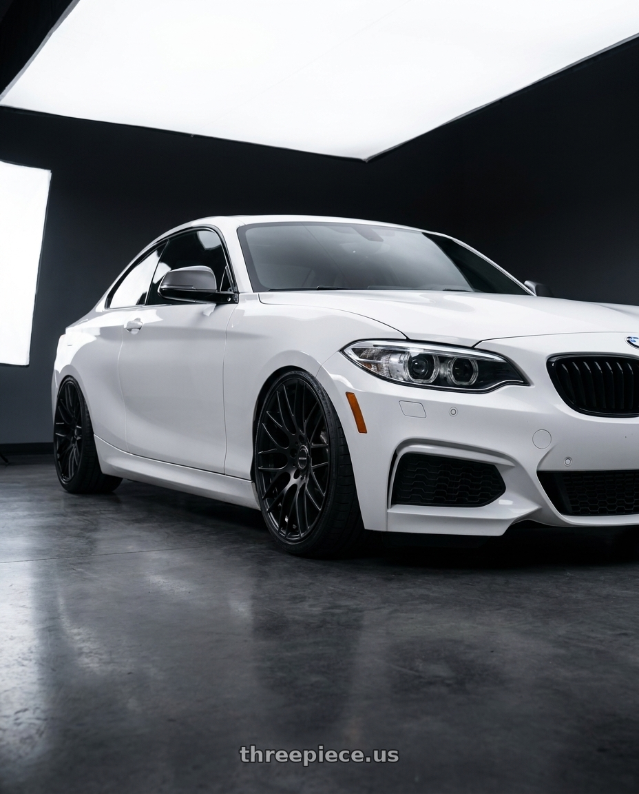 2018 BMW 2 Series F22 with Avant Garde Wheels M359 5X120 18x9.5 +33 Matte Black wheels