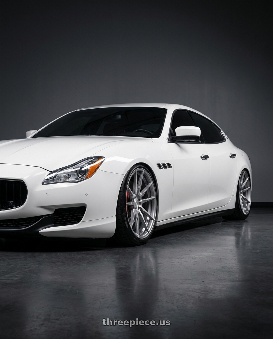 2014 maserati quattroporte gts  with Rohana RFX2 5x114.3 20x11+43 Brushed Titanium wheels