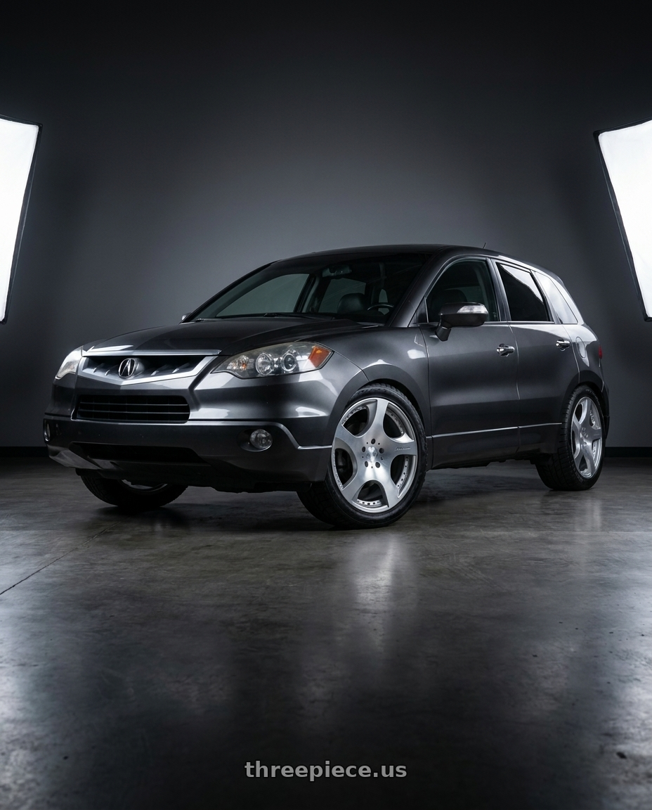 2008 Acura RDX with MRR VP3 5x114.3 20x9  +20 Silver Machine Face wheels