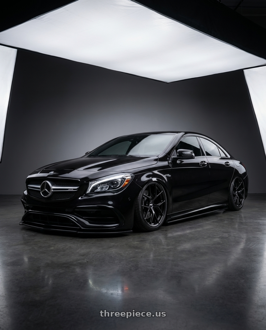 2018 Mercedes-Benz CLA C117 with BBS FI-R Evo 5x112 19x9.5+15 Satin Black wheels