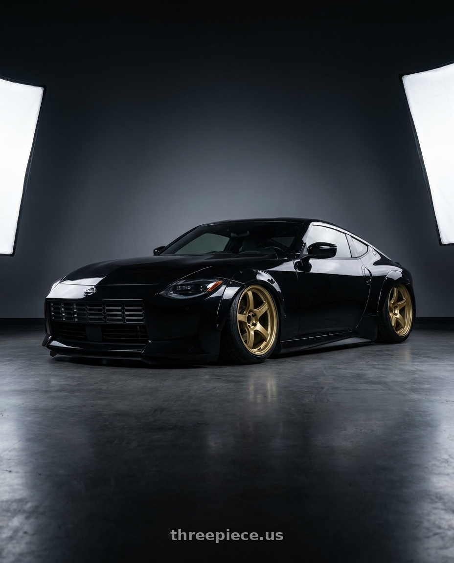 2025 Nissan Z with Gram Lights 57CR 5x114.3 19x9.5 +45 Almite Gold wheels