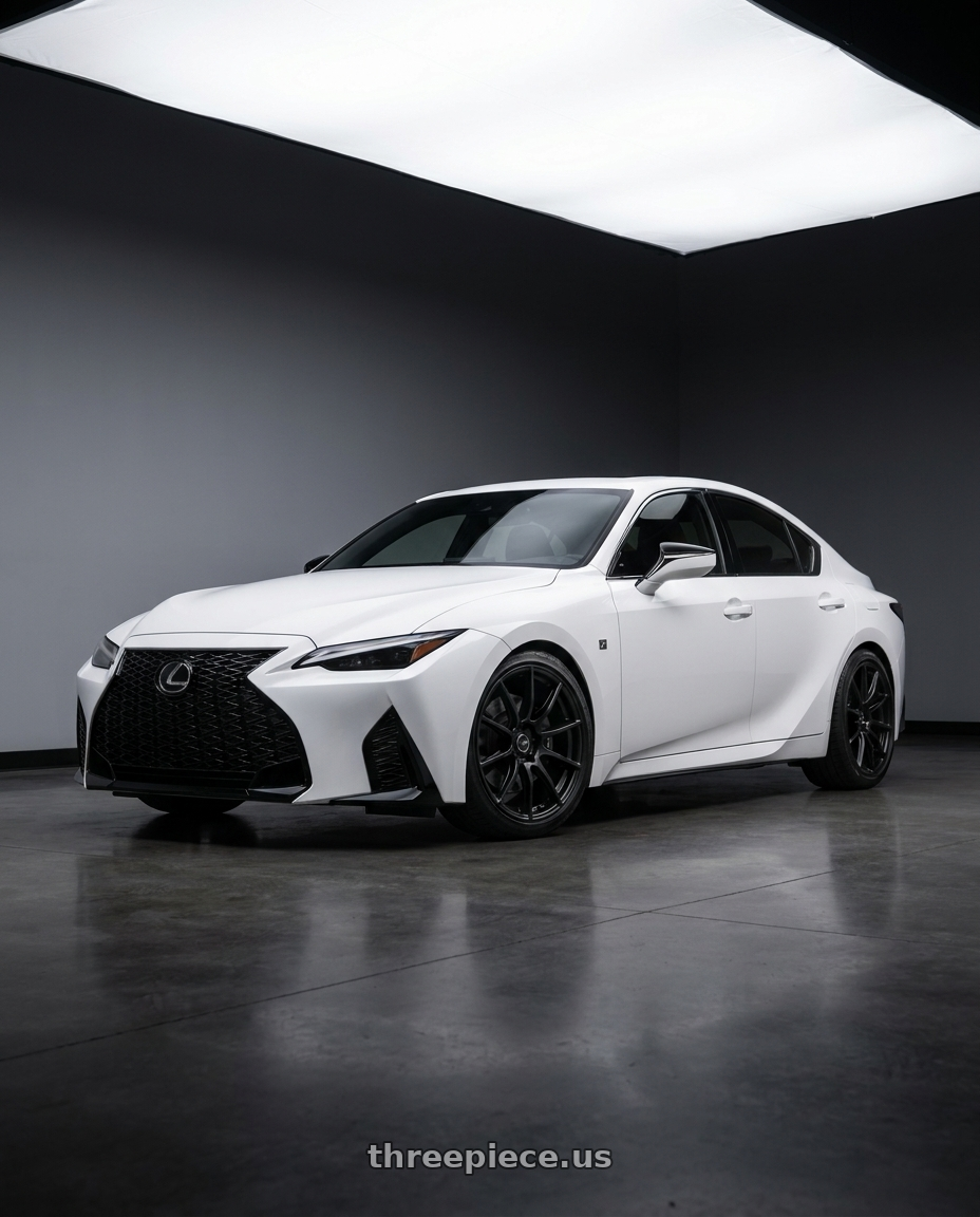 2021 Lexus IS350 F Sport with Enkei TS9 5x114.3 18x8.5+35 Black wheels
