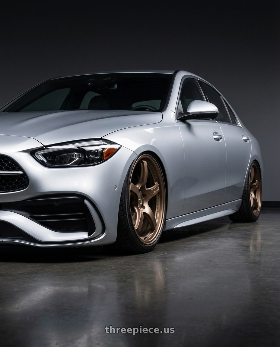 2022 Mercedes-Benz C-Class W206 with Gram Lights 57CR 5x112 19x9.5+25 Bronze II wheels