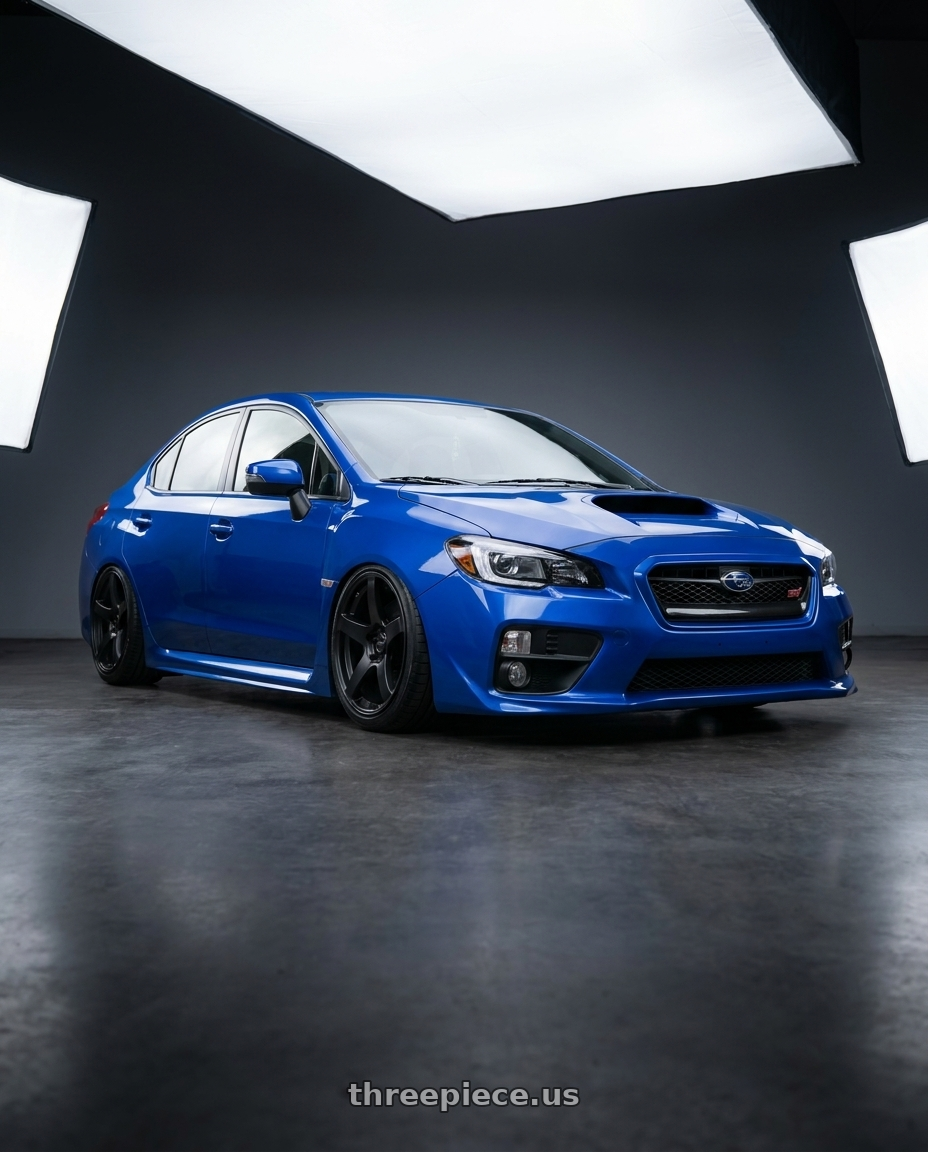 2018 Subaru WRX STI with Ssr Gtv01 5x114.3 18x8.5+40  FLAT BLACK wheels