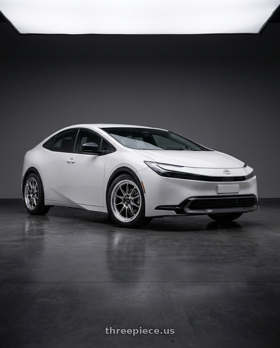 2024 Toyota Prius with Konig Countergram 5x114.3 17x8+38 Hyper Chrome / Machined Lip wheels