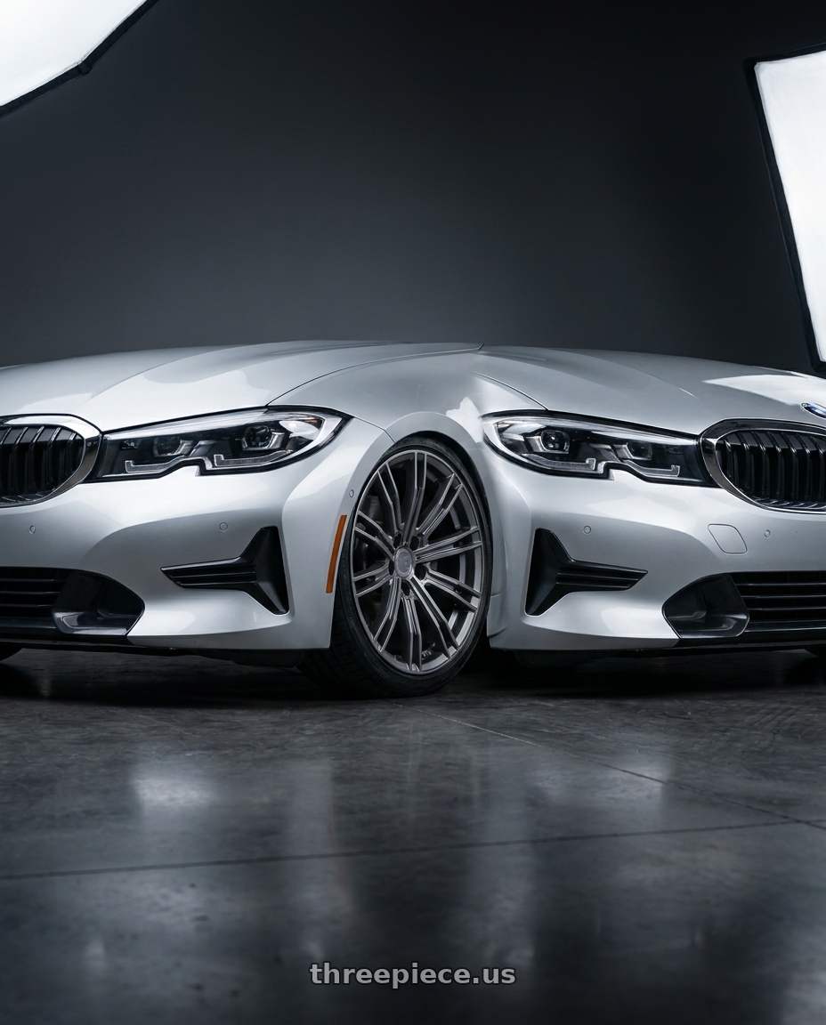 2023 BMW 3 Series G20 with Aodhan AFF2 5x112 19x9.5+35 Matte Gray wheels
