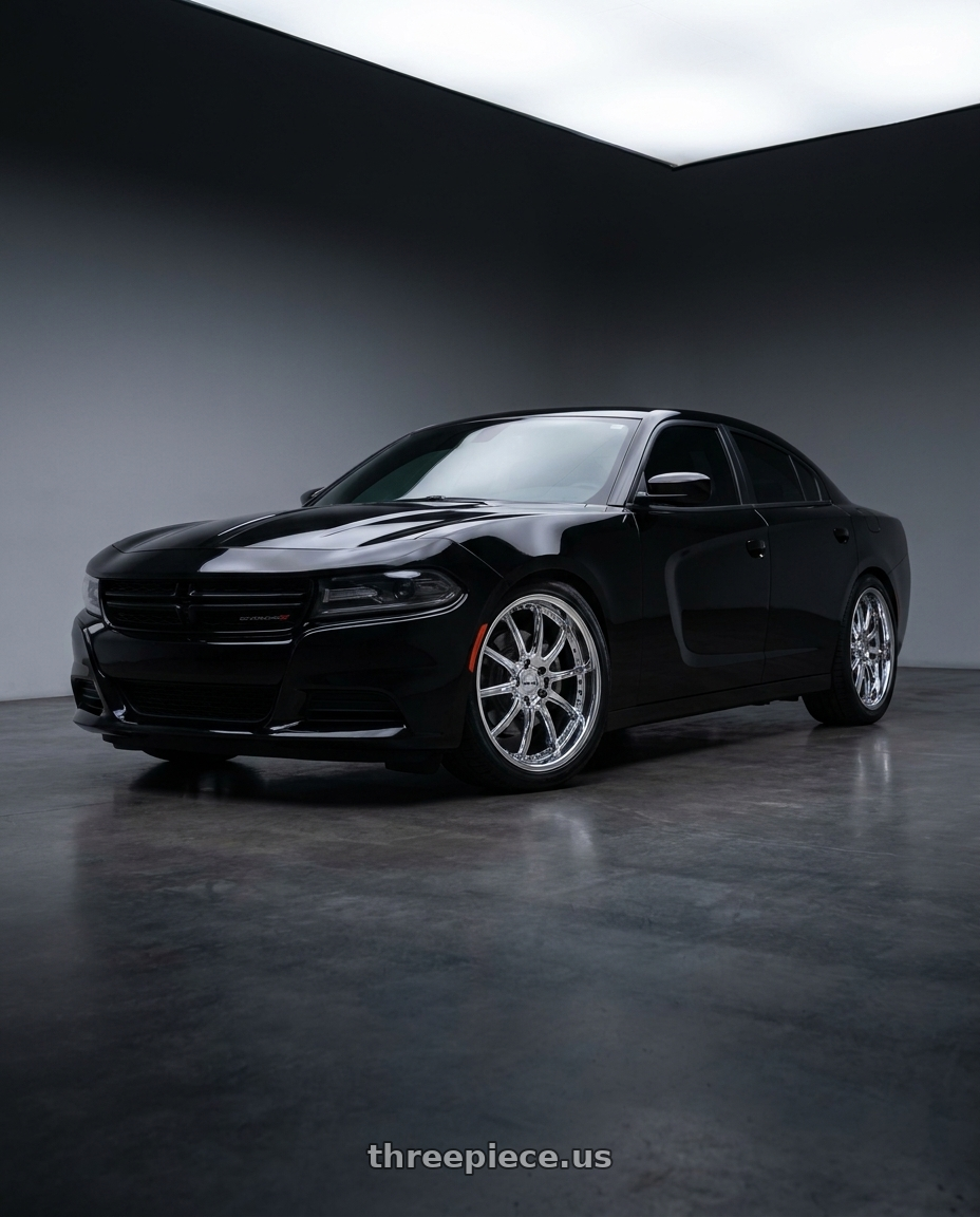 2021 Dodge Charger SXT with Vision Street-Designs 472 Switchback 5x115 20x9+15 Chrome wheels