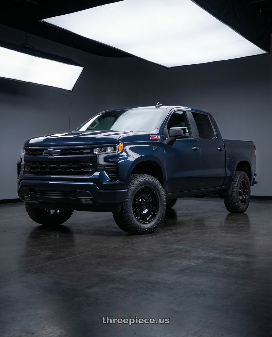 2023 Chevrolet Silverado 1500 with Gear Off Road 713B 6x139.7 20x9 +10 Gloss Black wheels