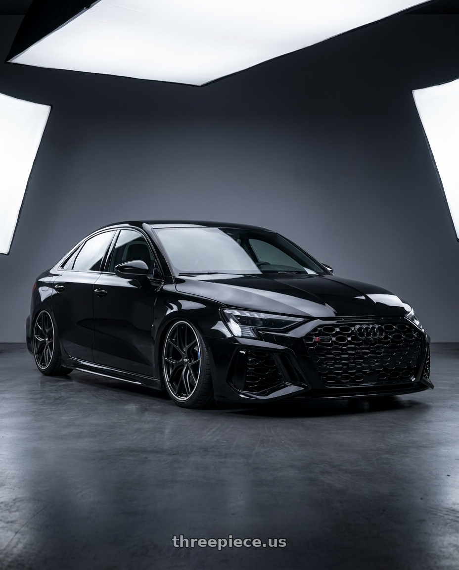 2022 Audi RS3 8Y with BBS CC-R 5x112 19x9.5+42 Satin Black wheels
