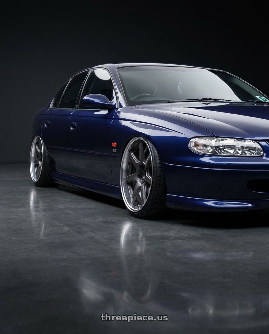 1999 holden vt spac with Work T7r 2P 5x120 19x11.5 +22 Matte Gunmetal wheels