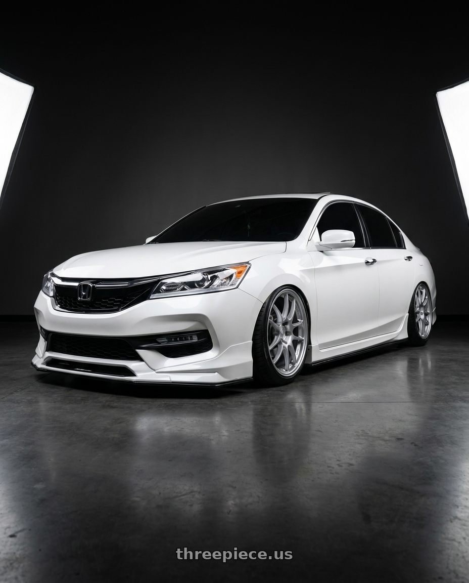 2016 Honda accord with Enkei PF01 5x114.3 18x8.5+35 Silver wheels