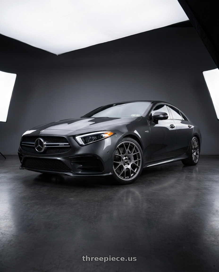 2020 Mercedes CLS53 AMG Designo Graphite Grey with BBS CH-R 5x112 19x8.5 +48 Satin Titanium Polished Rim Protector wheels