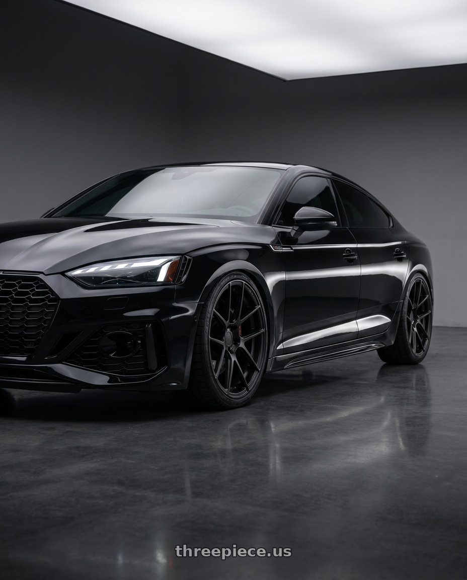 2022 Audi RS5 with Avant Garde Wheels M510 5X112 20x8.5 +32 Matte Black wheels