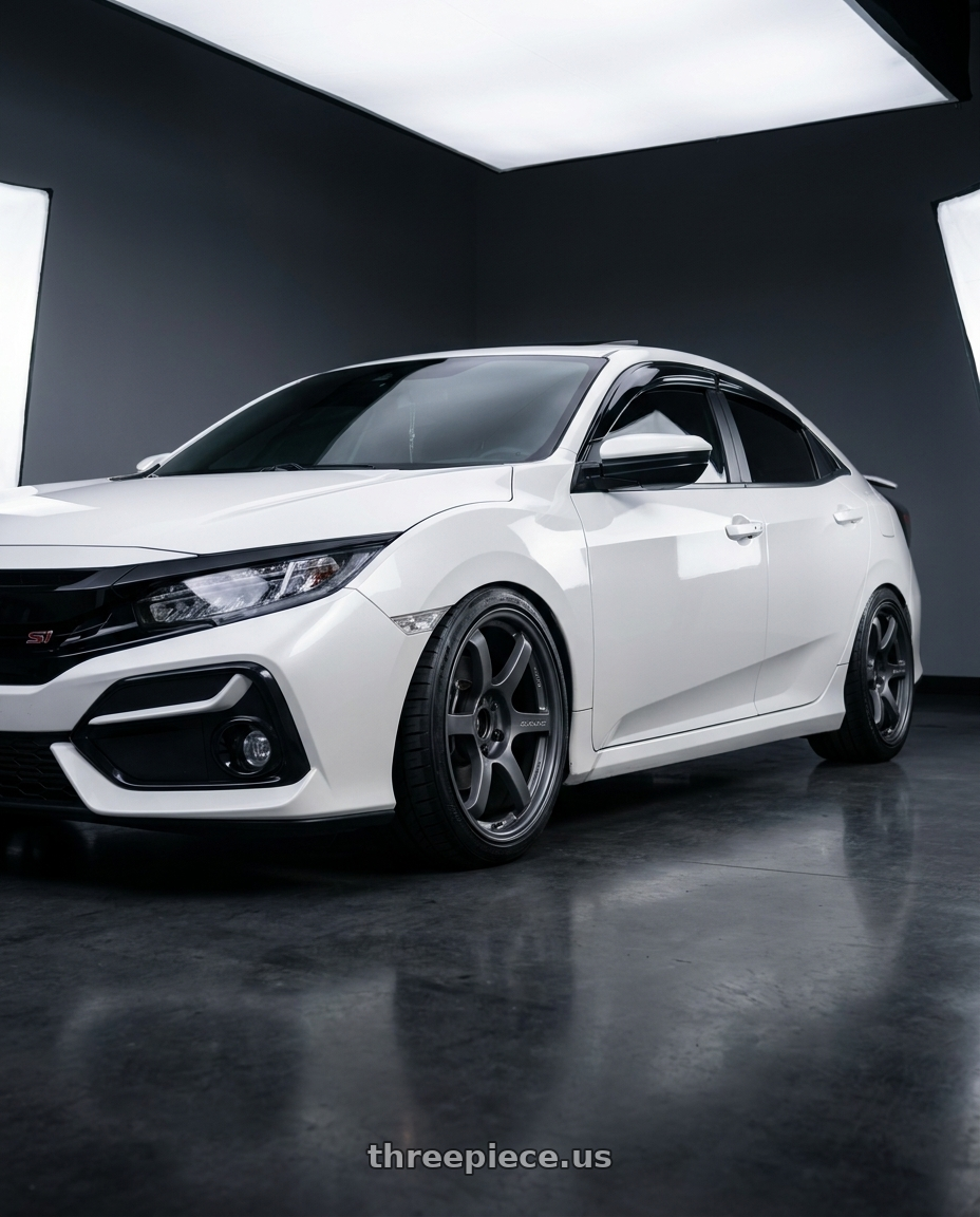 2020 Honda Civic Si with Gram Lights 57DR 5x114.3 18x9.5+38 Gunblue II wheels