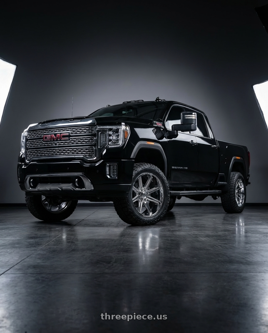 2020 gmc seirra 2500 hd duramax denali with Axe ARTEMIS 8x180 22X12 -44 CHROME wheels