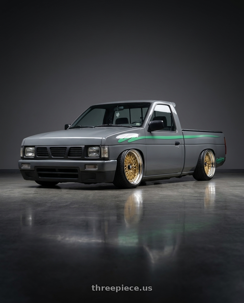 1993 Nissan Hardbody with SSR Formula MESH 5X100 18X11.5+-13 HP Disk Fm Gold wheels