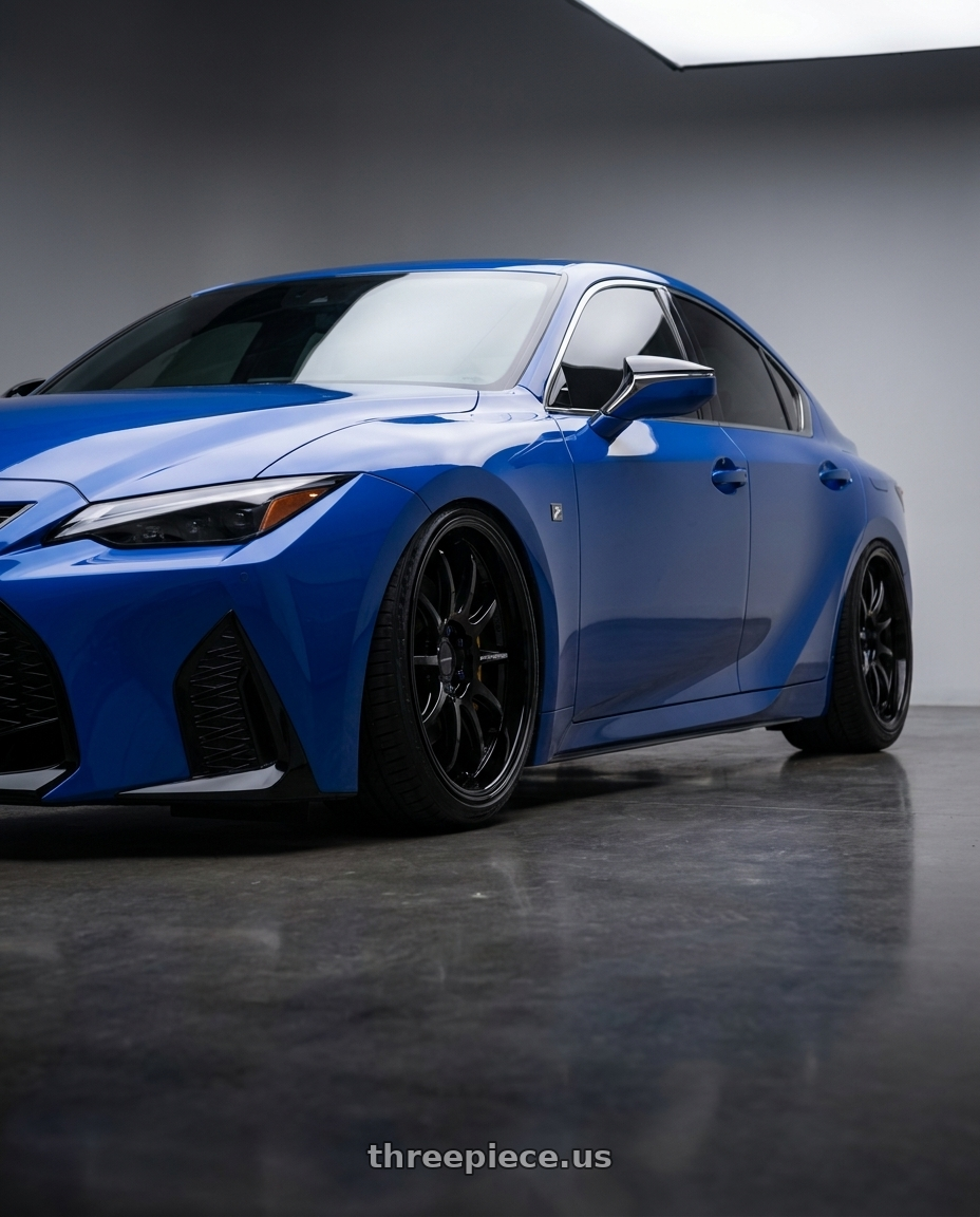 2021 Lexus IS 350 F-Sport with Work Emotion D9r 5x114.3 19x9.5 +38 Black wheels