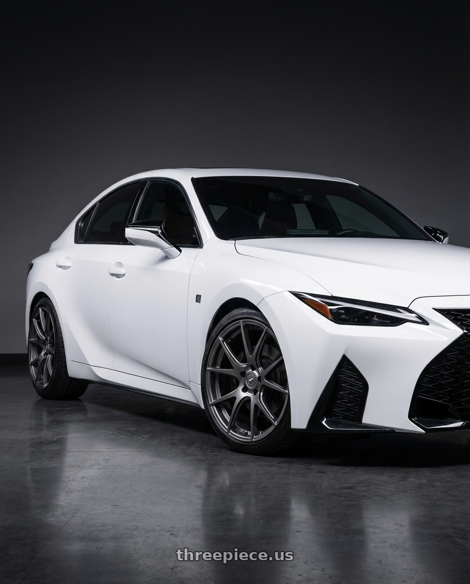 2024 Lexus IS 350 with Forgestar CF5V 5x114.3 19x9 +35 Gloss Anthracite wheels