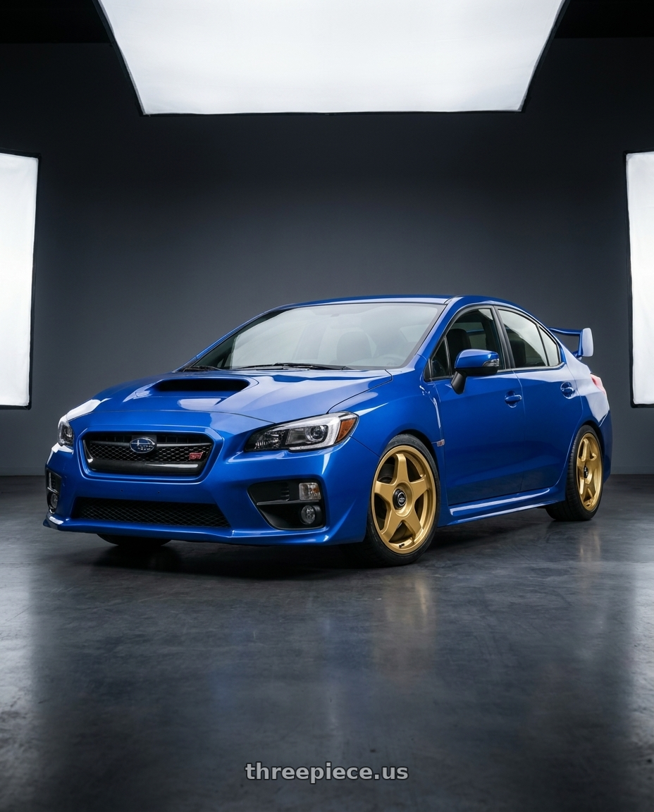 2018 Subaru WRX STI with fifteen52 CHICANE 5x114.3 / 5x100 18x8.5 +35 GOLD (GLOSS GOLD) wheels