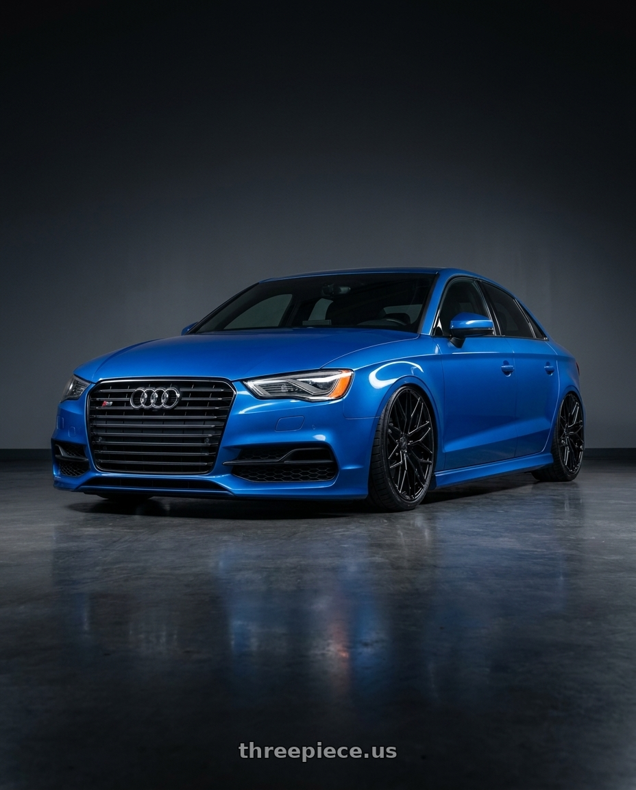 2019 Audi S3 8V with Avant Garde Wheels M520R 5X112 19x8.5 +35 Gloss Black wheels