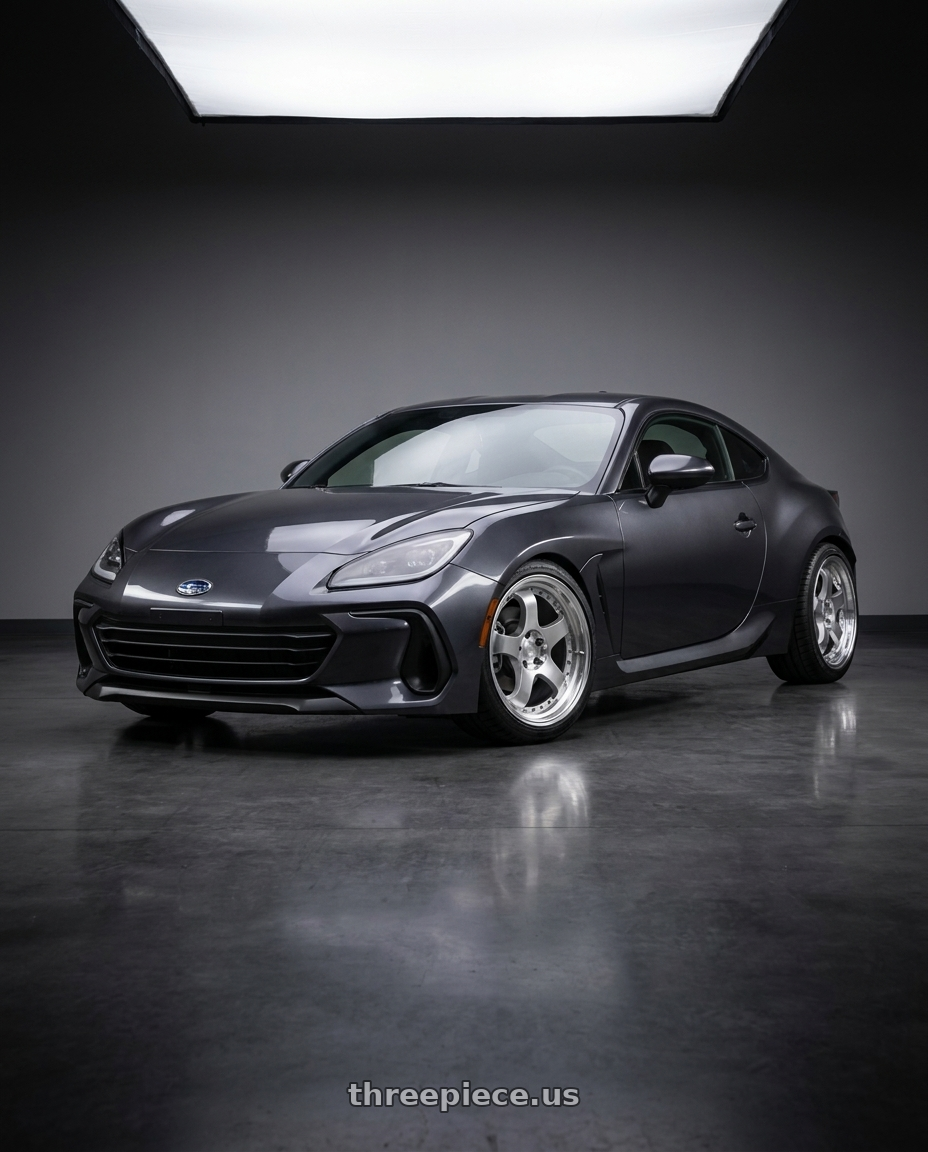 2023 Subaru BRZ premium with Aodhan AH03 5x100 18x9.5+35 Silver w/Machined Face wheels