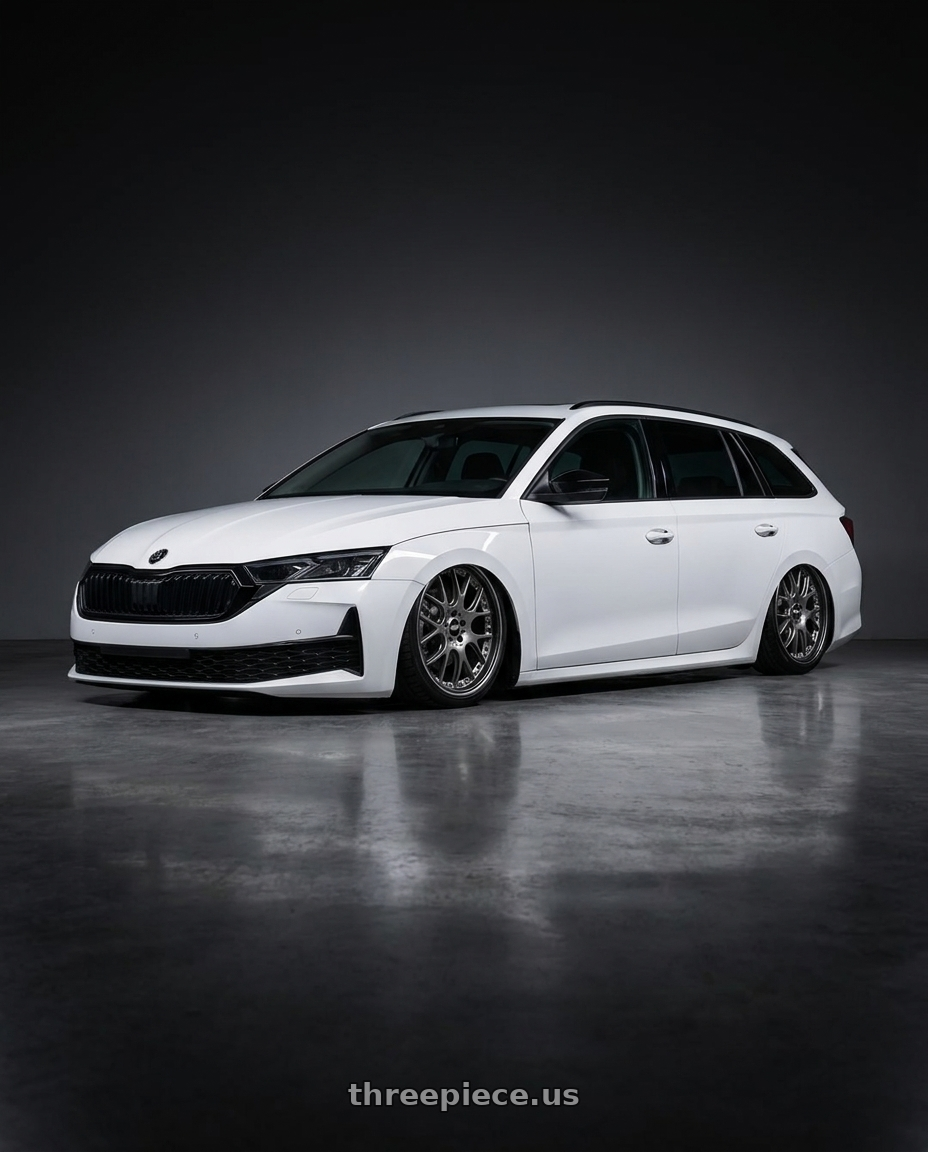 2025 SKODA OCTAVIA with BBS CH-RII 5x112 20x8.5 +42 Satin Platinum Center Black Lip SS Rim Prot wheels