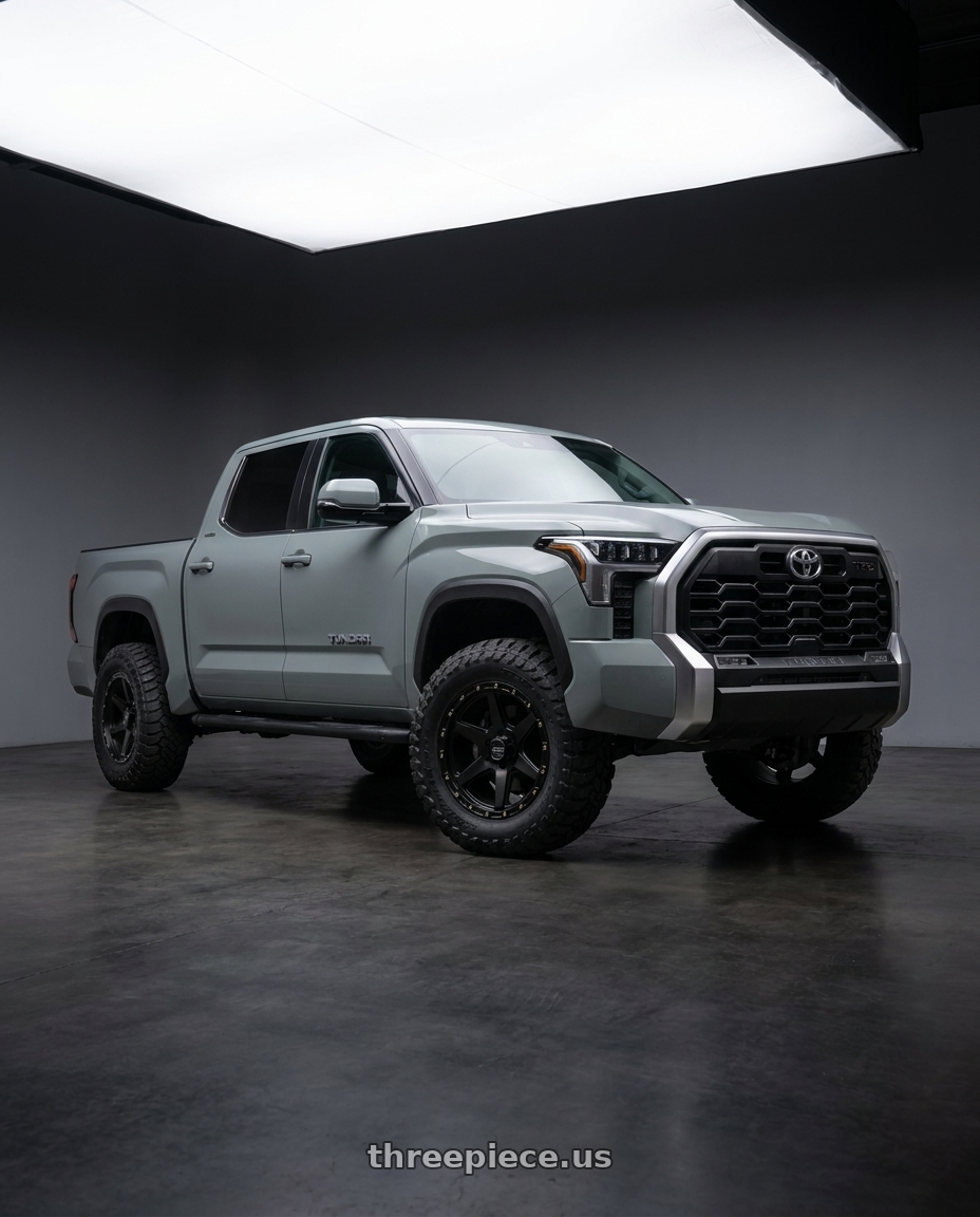 2018 Toyota Tundra with KMC KM101 TEMPO 5X150 20X9 +18 SATIN BLACK wheels