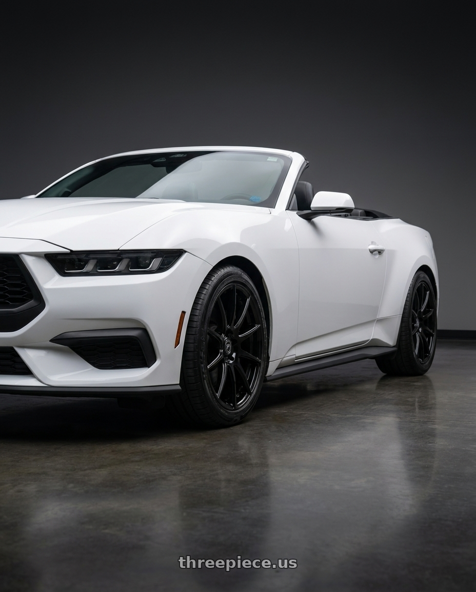 2025 ford mustang ecoboost premium with Forgestar CF10 5x114.3 19x9.5 +29 Gloss Black wheels