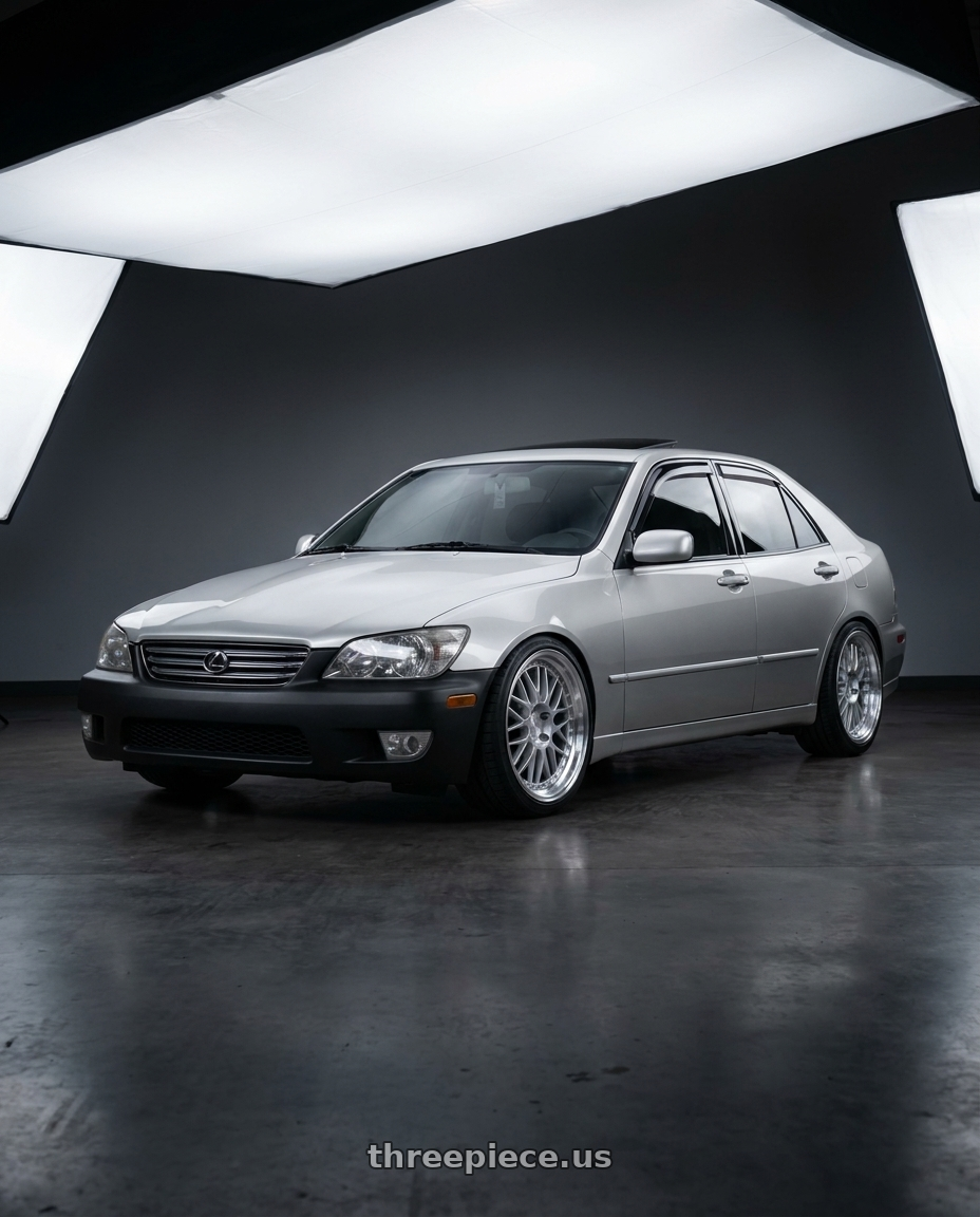 2001 Lexus is300 with Aodhan AH02 5x114.3 18x8.5+35 Silver w/ Machined Lip wheels