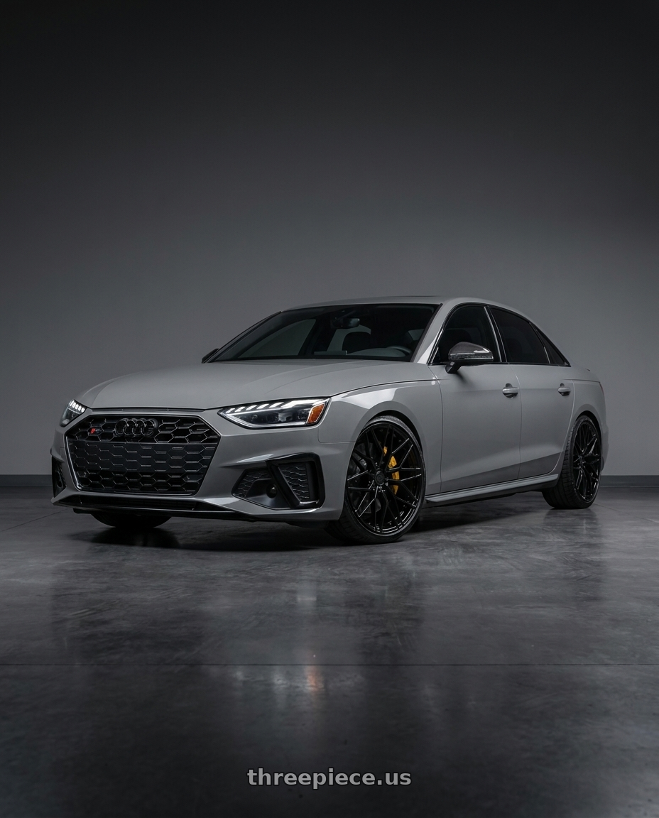 2021 Audi S4 Prestige with Avant Garde Wheels M520R 5X112 19x8.5 +35 Gloss Black wheels