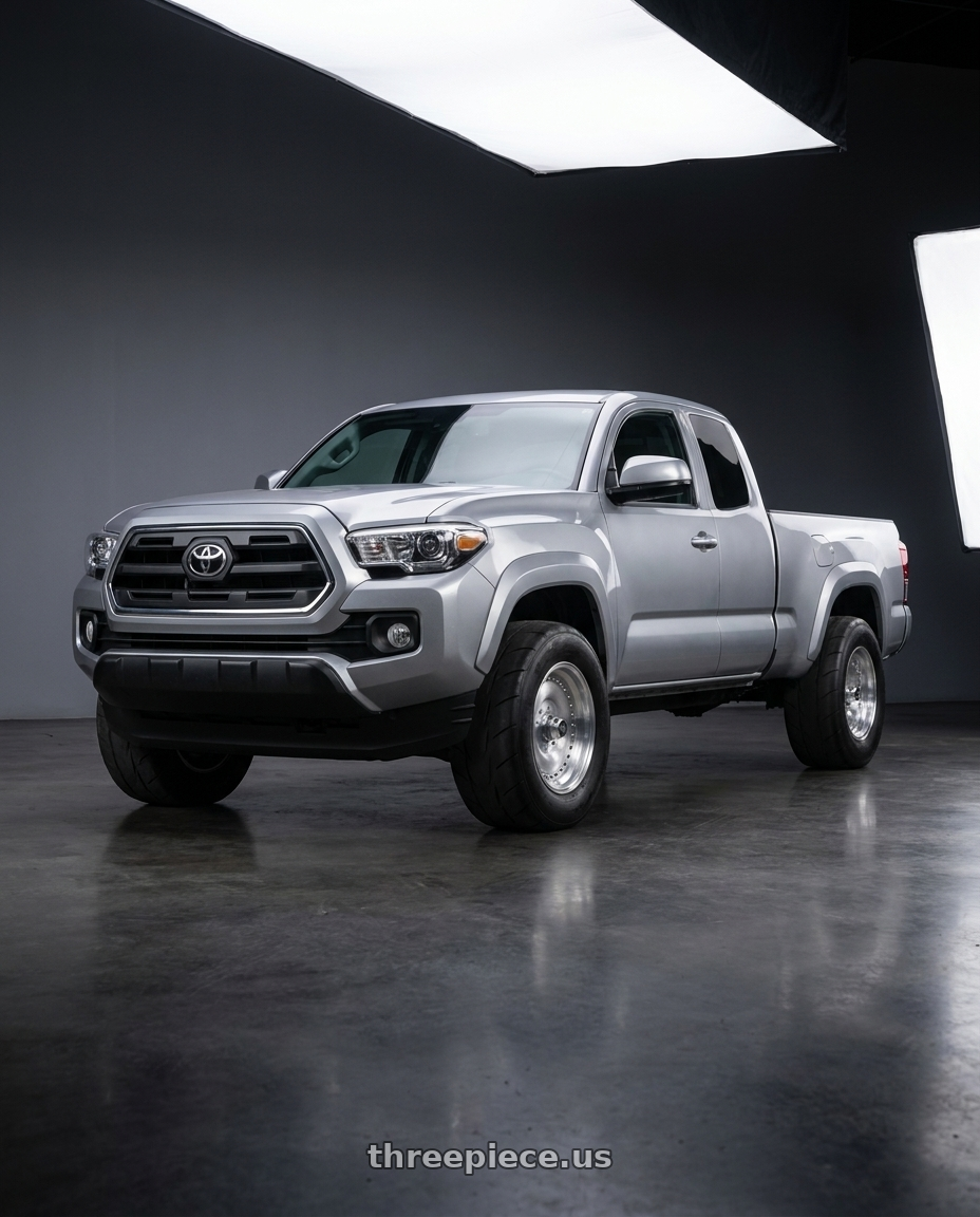 2016 toyota tacoma kingcab with Center Line Auto Drag 2.0 5X114.3 15x10 -16 Brushed wheels