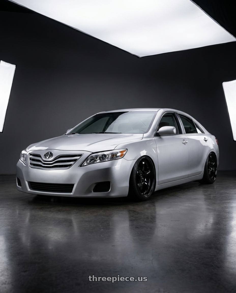 2011 Toyota Camry with WedsSport RN-05M 5x112 19x9.0+30 Gloss Black wheels