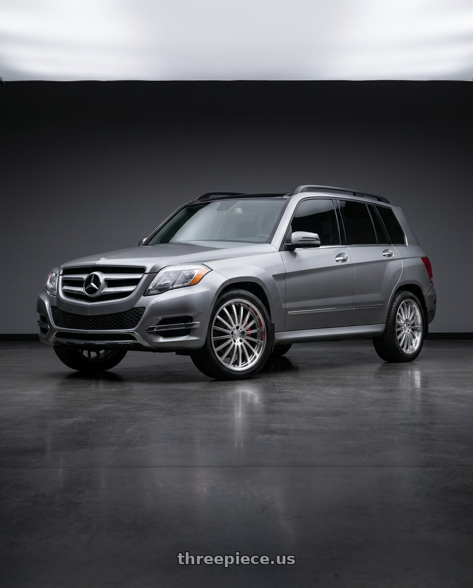 2015 Mercedes Benz GLK350 4MATIC with Mandrus MILLENIUM 5X112 20X8.5 +35 HYPER SILVER W/ MIRROR CUT LIP wheels