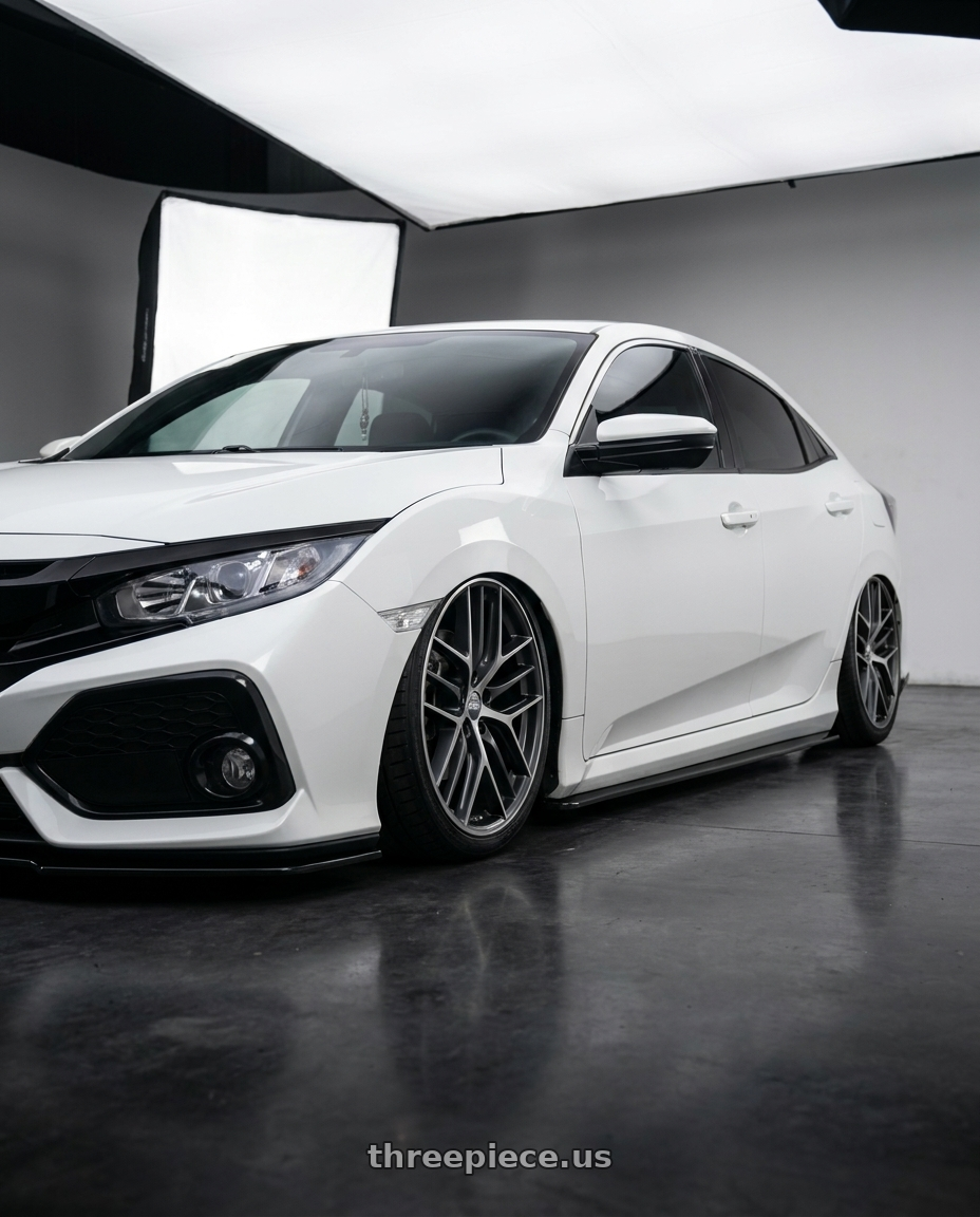 2024 Honda Civic with BBS CC-R 5x114.3 19x8.5+30 Graphite w/ Diamond Cut Face wheels