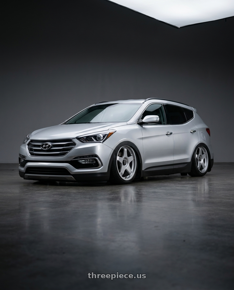 2018 Hyundai Santa Fe Sport with fifteen52 CHICANE 5x108 / 5x112 19x8.5 +45 SPEED SILVER (GLOSS SILVER) wheels