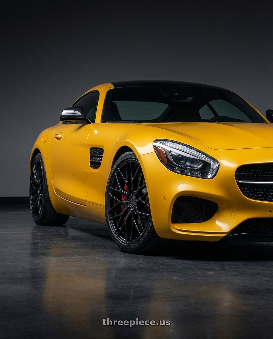2019 Mercedes-Benz AMG GT with Avant Garde Wheels M520R 5X112 19x8.5 +35 Gloss Black wheels