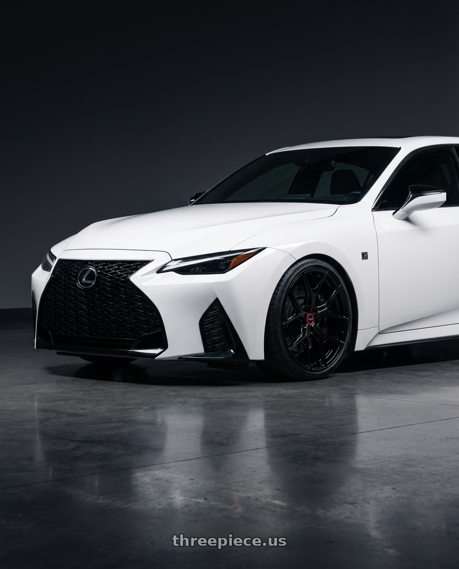 2024 Lexus IS 350 with Vossen HF-5 19x8.5 / 5x114.3 / ET32 / Flat Face / 73.1 - Gloss Black Wheel - HF5-9N60 wheels