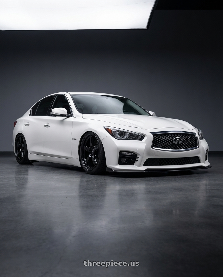 2020 Infiniti Q50 with Gram Lights 57CR 5x114.3 19x9.5+35 Glossy Black wheels