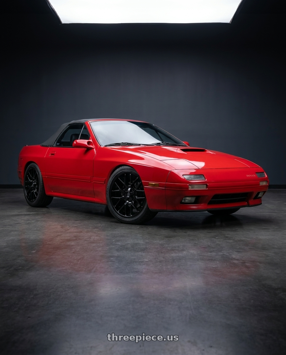 1989 Mazda rx7 with Gear Off Road 768B 5x114.3/5x127 20x10 -19 Gloss Black wheels