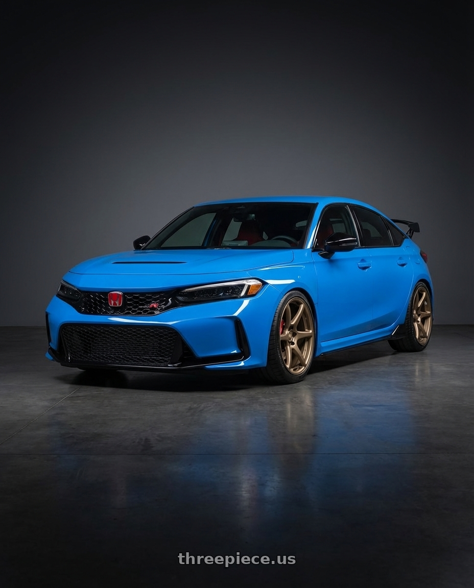 2020 Honda Civic Type R with Kansei K11B Tandem 5X120 19x9.5 22 Bronze wheels