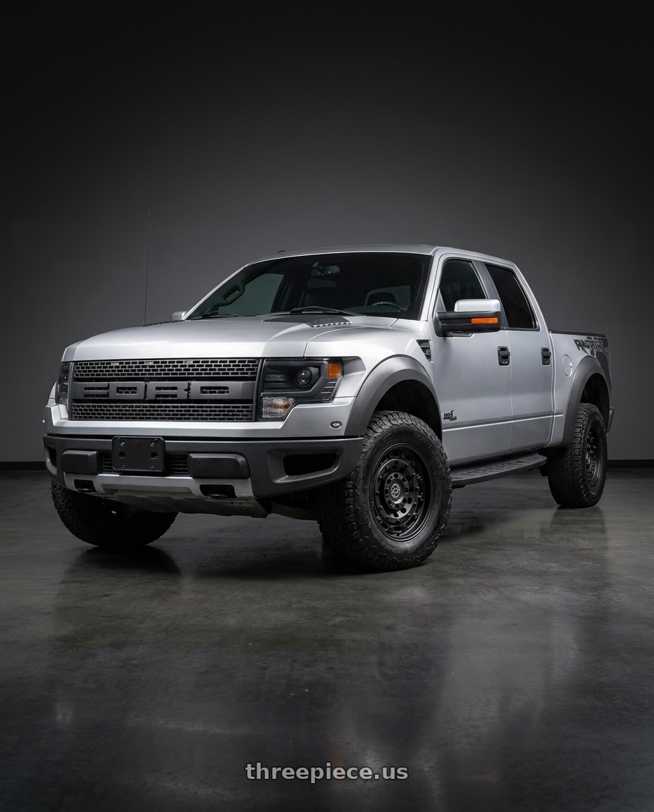 2013 Ford F150 Raptor SVT with Black Rhino ARSENAL 6X135/6X139.7 17X9.5 -18 TEXTURED MATTE BLACK wheels
