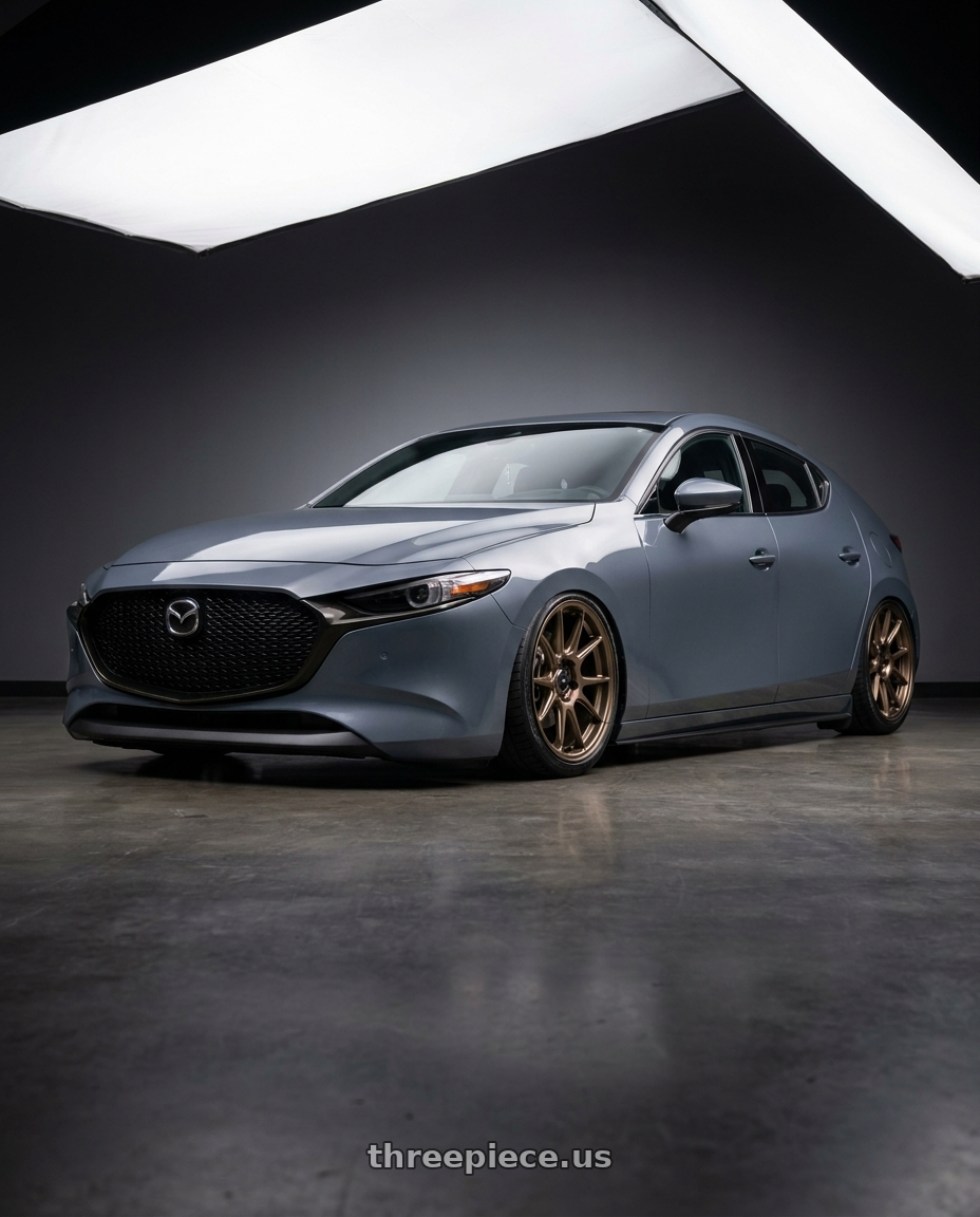 2023 Mazda Mazda3 Turbo with Konig Ampliform 5x114.3 18x9.5+25 Gloss Bronze wheels