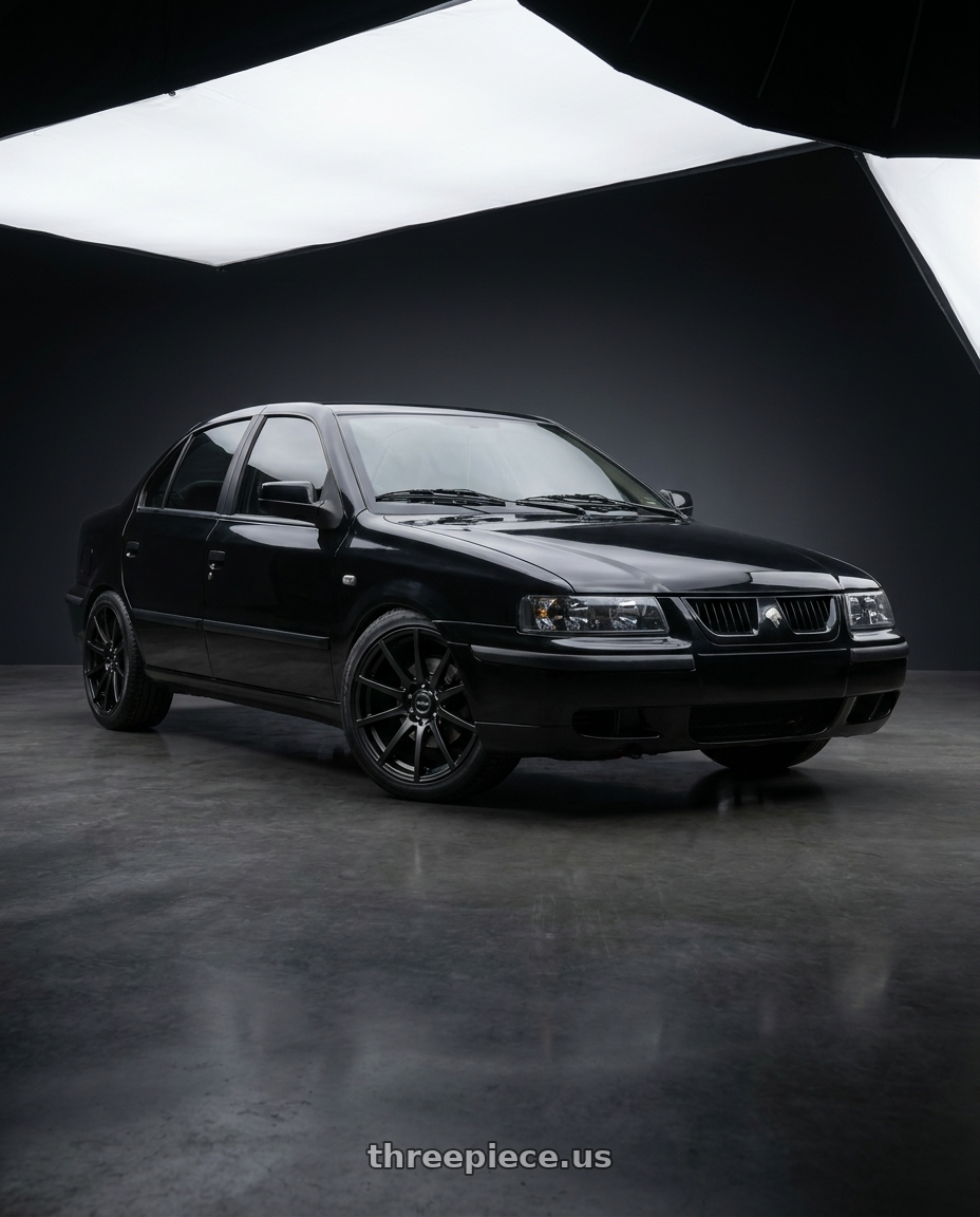 2000 Peugeot 405 with Focal 453BK F-53 5X100/5x114.3 18x8 +40 Black wheels