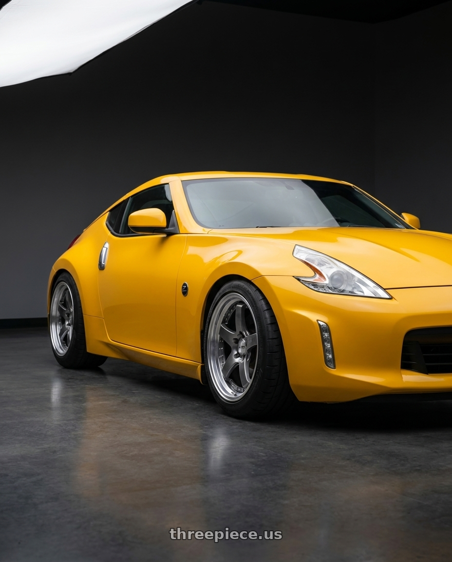 2017 Nissan 370z with SSR Professor SP4 5x114.3 19X9 24 NR Disk Titan Silver wheels