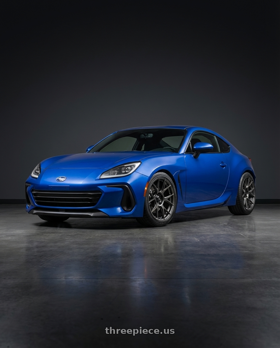 2024 Subaru BRZ with Konig Ampliform 5x114.3 18x9.5+25 Dark Metallic Graphite wheels