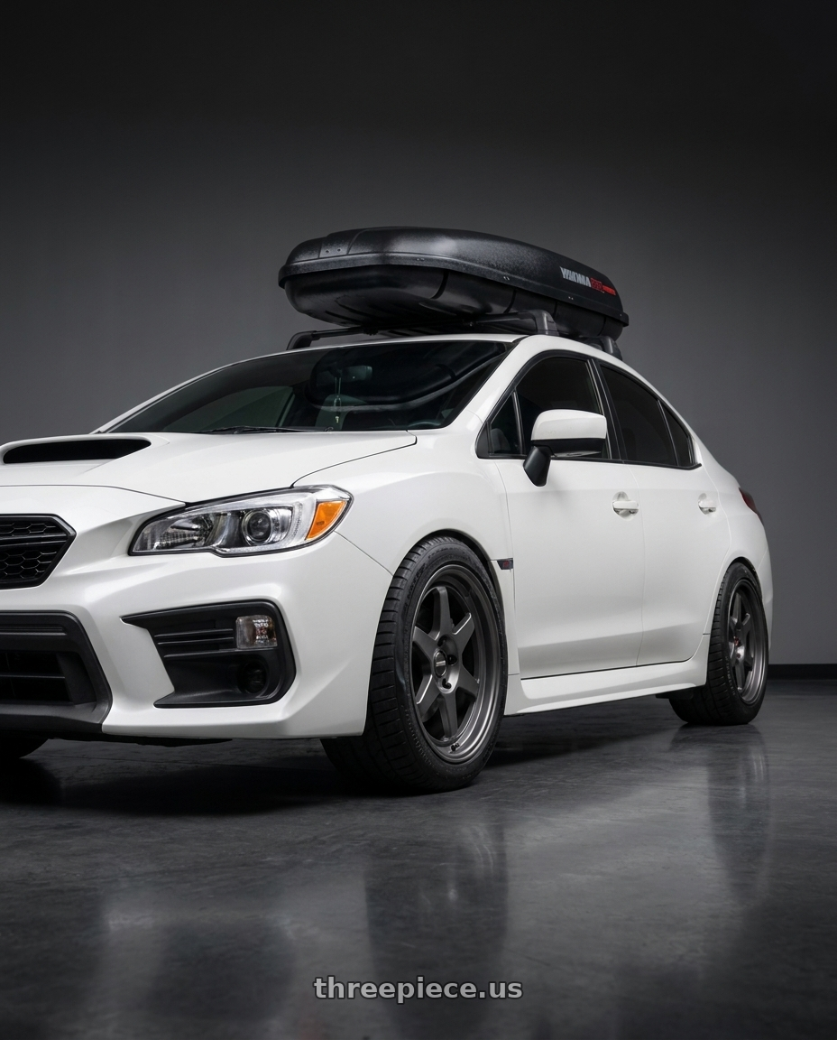 2021 Subaru WRX with Kansei K12G KNP 5x114.3 18x8.5 35 Gunmetal wheels