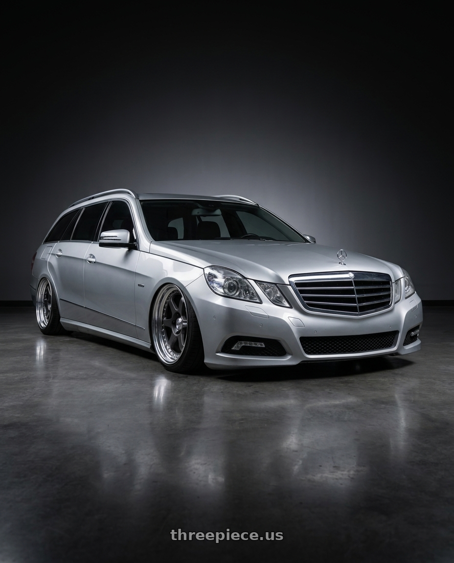 2010 Benz s212 with Work Meister L1 3P 5x100 18x10.5+50 A Disk Matte Gunmetal wheels