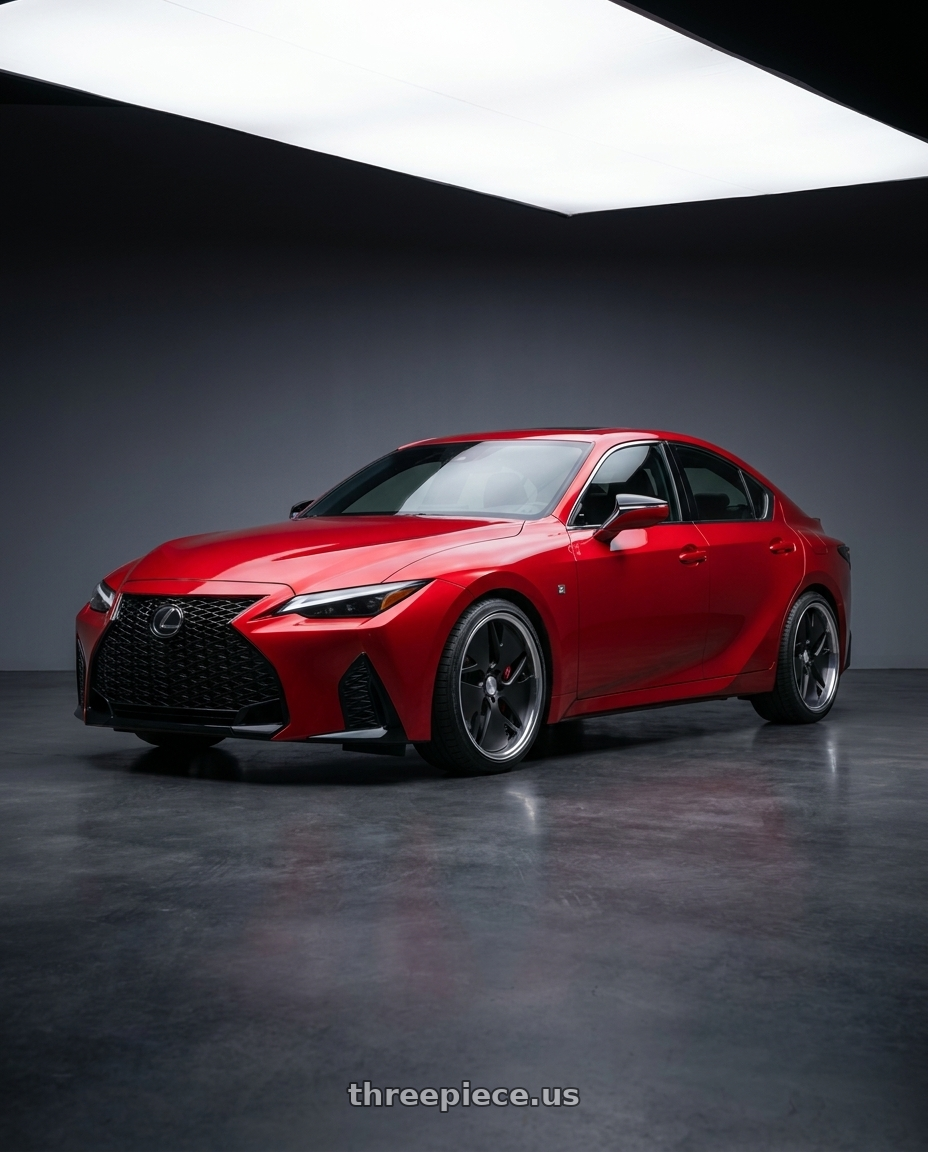 2026 Lexus IS350 F Sport with Work Gnosis Cvd 5x114.3 19x8.5+45 O Disk Matte Black wheels