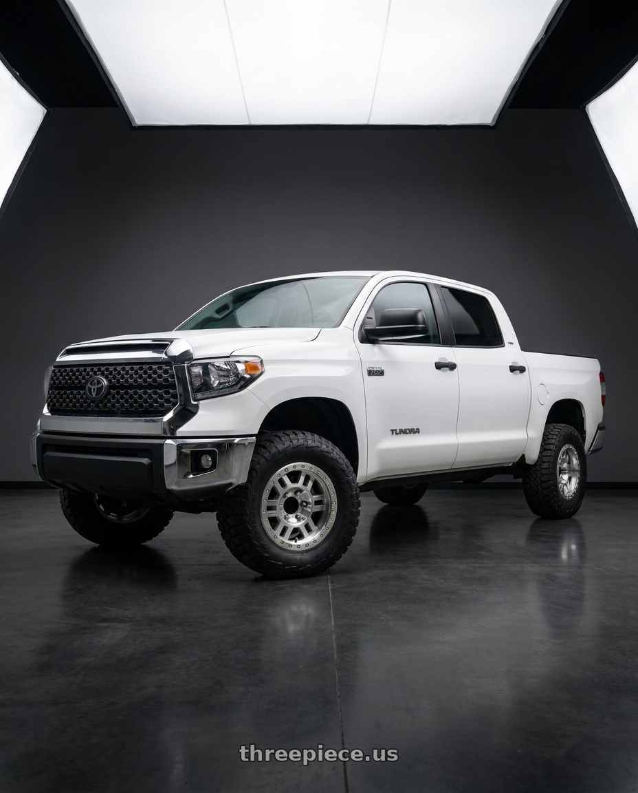 2018 Toyota tundra with Vision Off-Road 398BL 5x150 17x9.5-44 Machined wheels